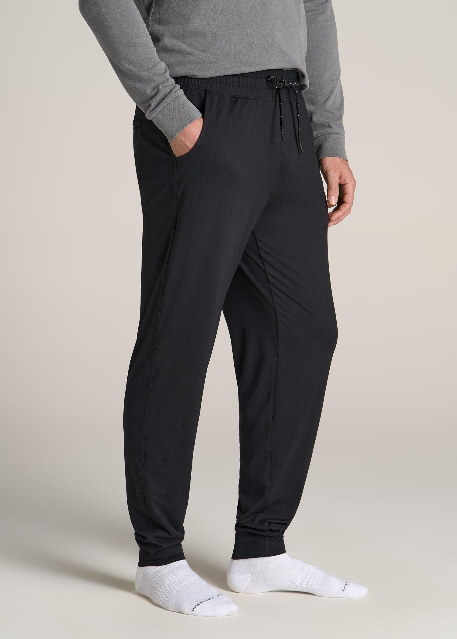 Weekender Stretch Lounge Joggers for Tall Men in Black Product Image