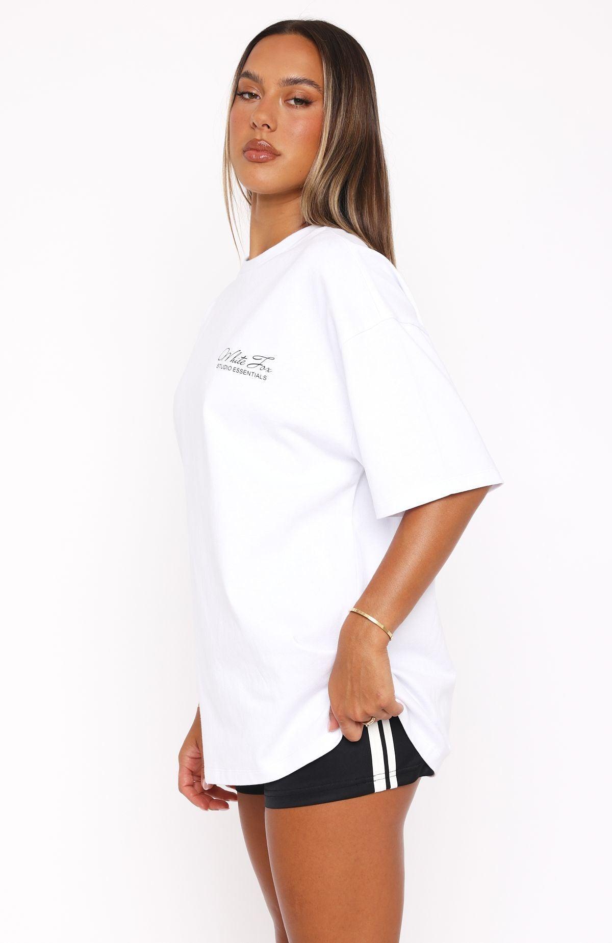 Studio Classic Oversized Tee White Male Product Image