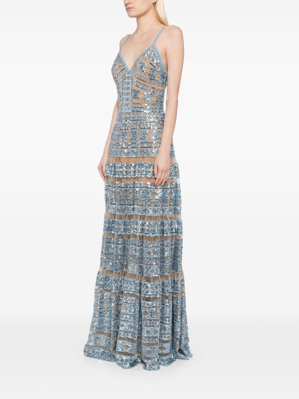 embroidered long dress Product Image
