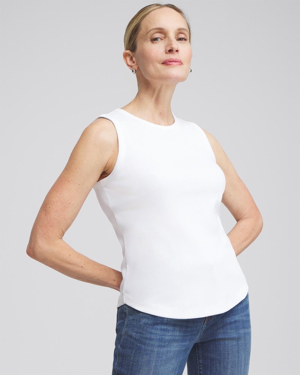 Ribbed High Neck Tank Product Image