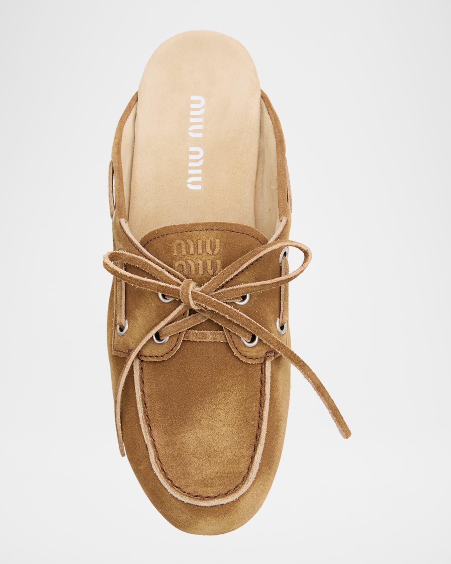 Suede Boat Mules Product Image