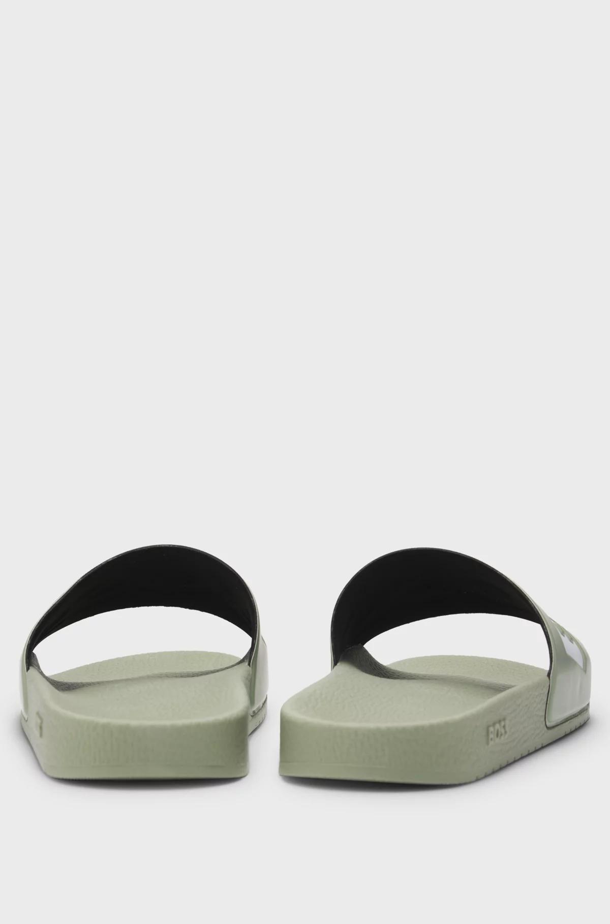 Boss Italian-made Slides with Large Logo Detail Product Image