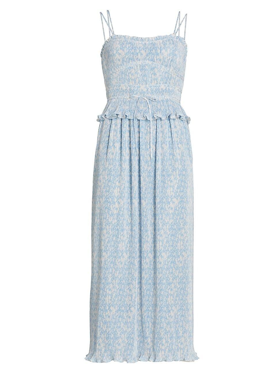 Womens Brisha Floral Pleated Midi-Dress Product Image