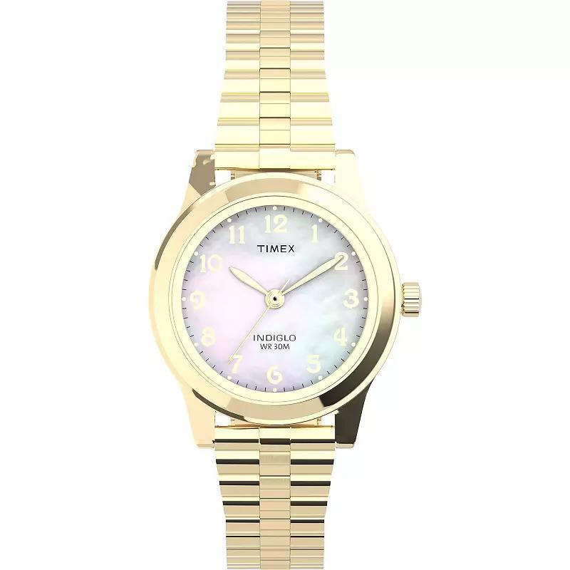 Women's Timex Expansion Band Watch - Gold/Mother of Pearl T2M827JT Product Image