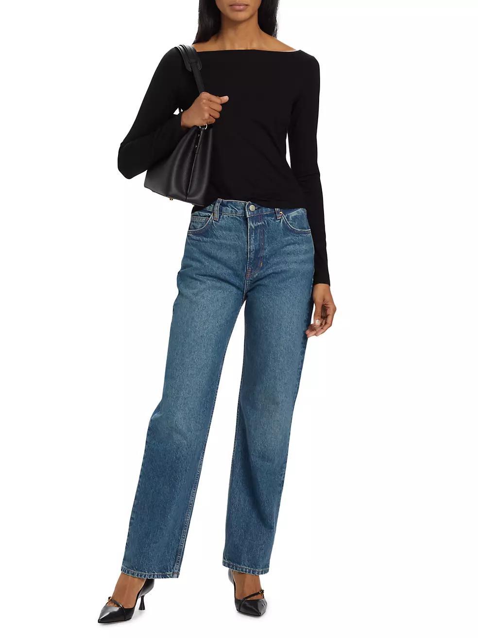 Abby High-Rise Straight-Leg Jeans Product Image