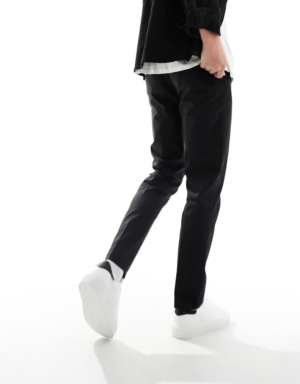 ASOS DESIGN smart slim fit linen blend pants Product Image