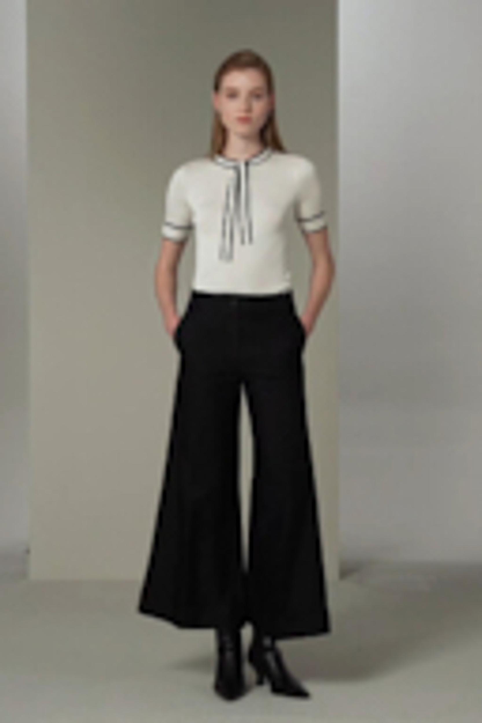 Silk Knit Top with Ribbons Product Image
