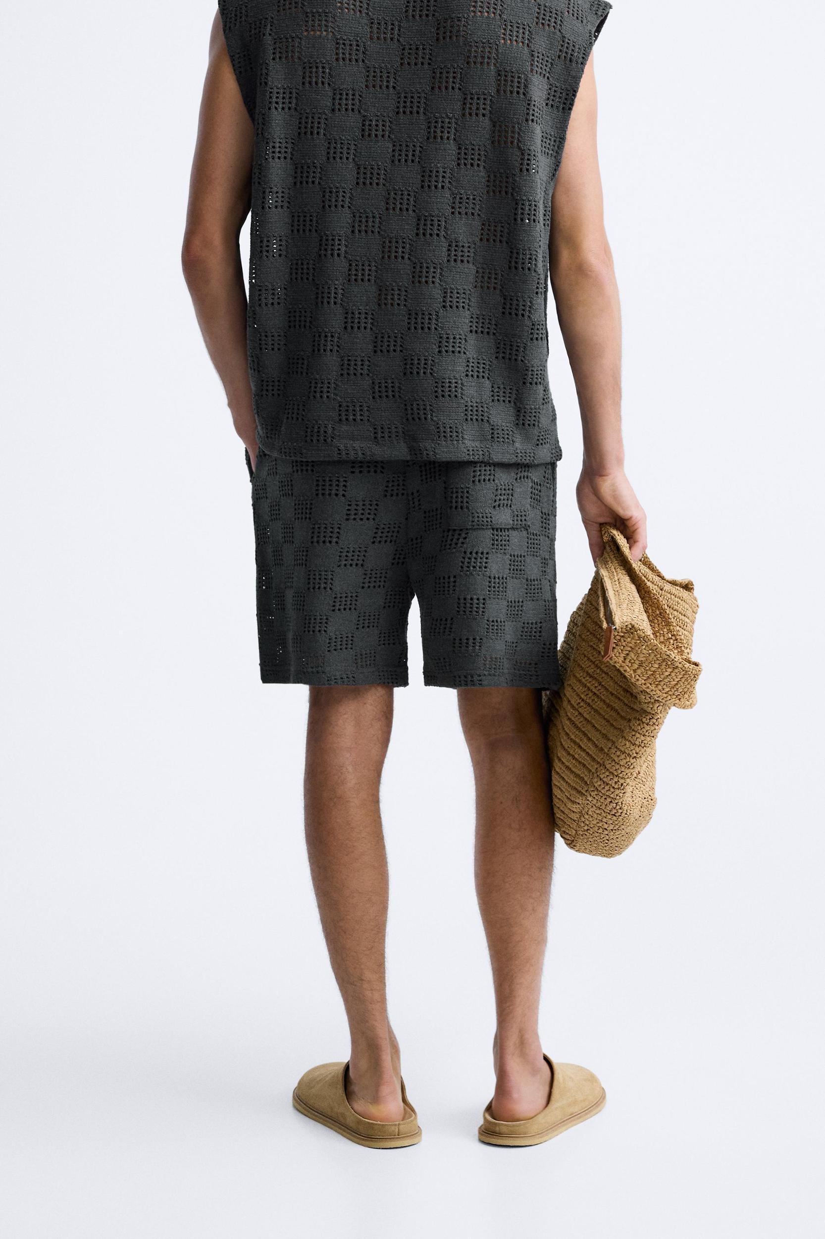 GEOMETRIC JACQUARD SHORTS Product Image