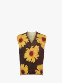KNITTED PRINTED VEST in brown | JW Anderson US  Product Image