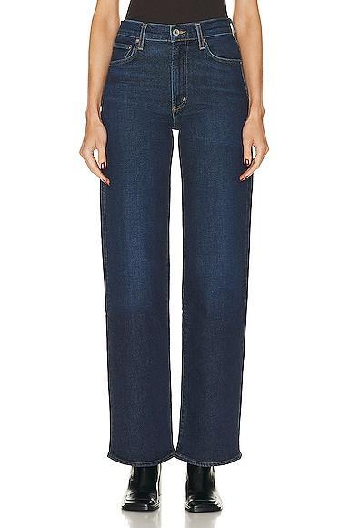 AGOLDE Harper Mid Rise Wide Straight in Blue Product Image