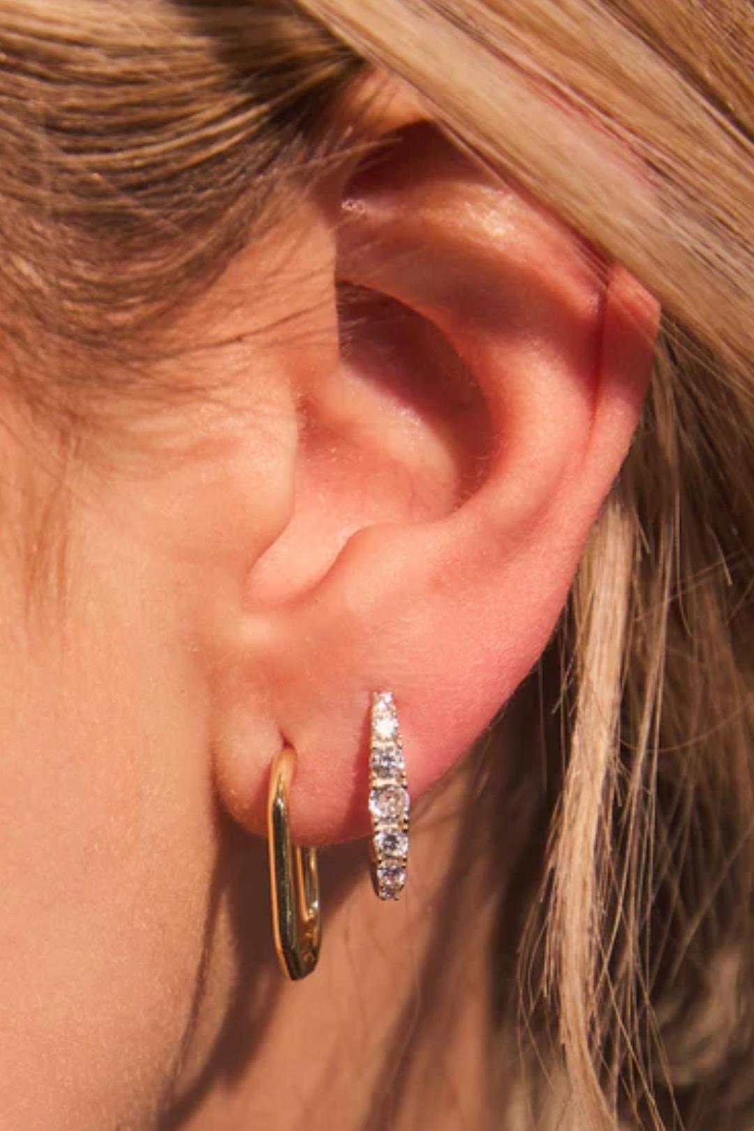 Gianna CZ Huggies Earrings Product Image