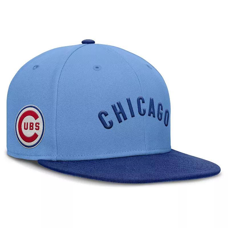 Men's Nike Light Blue Chicago Cubs True Performance Fitted Hat, Size: 7 5/8 Product Image