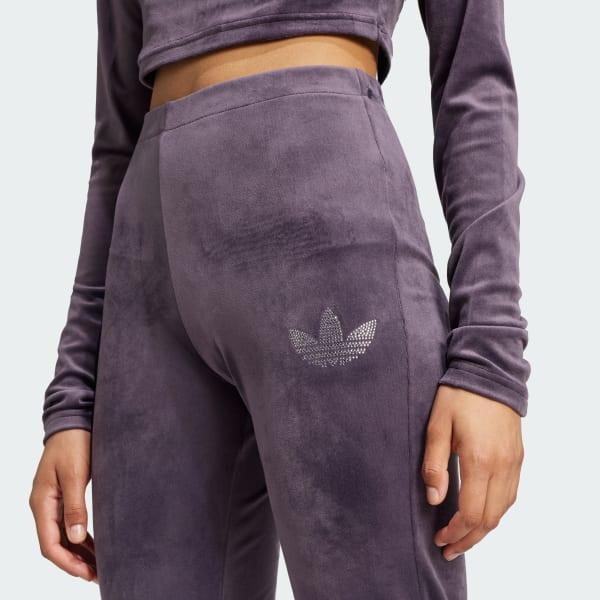Velvet Pants With Rhinestone Trefoil Product Image