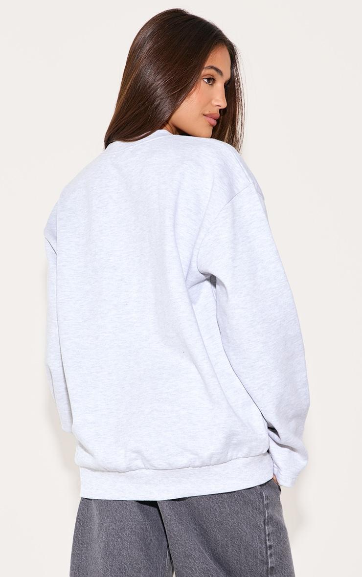  Ash Grey Premium Oversized Crew Neck Sweatshirt Product Image