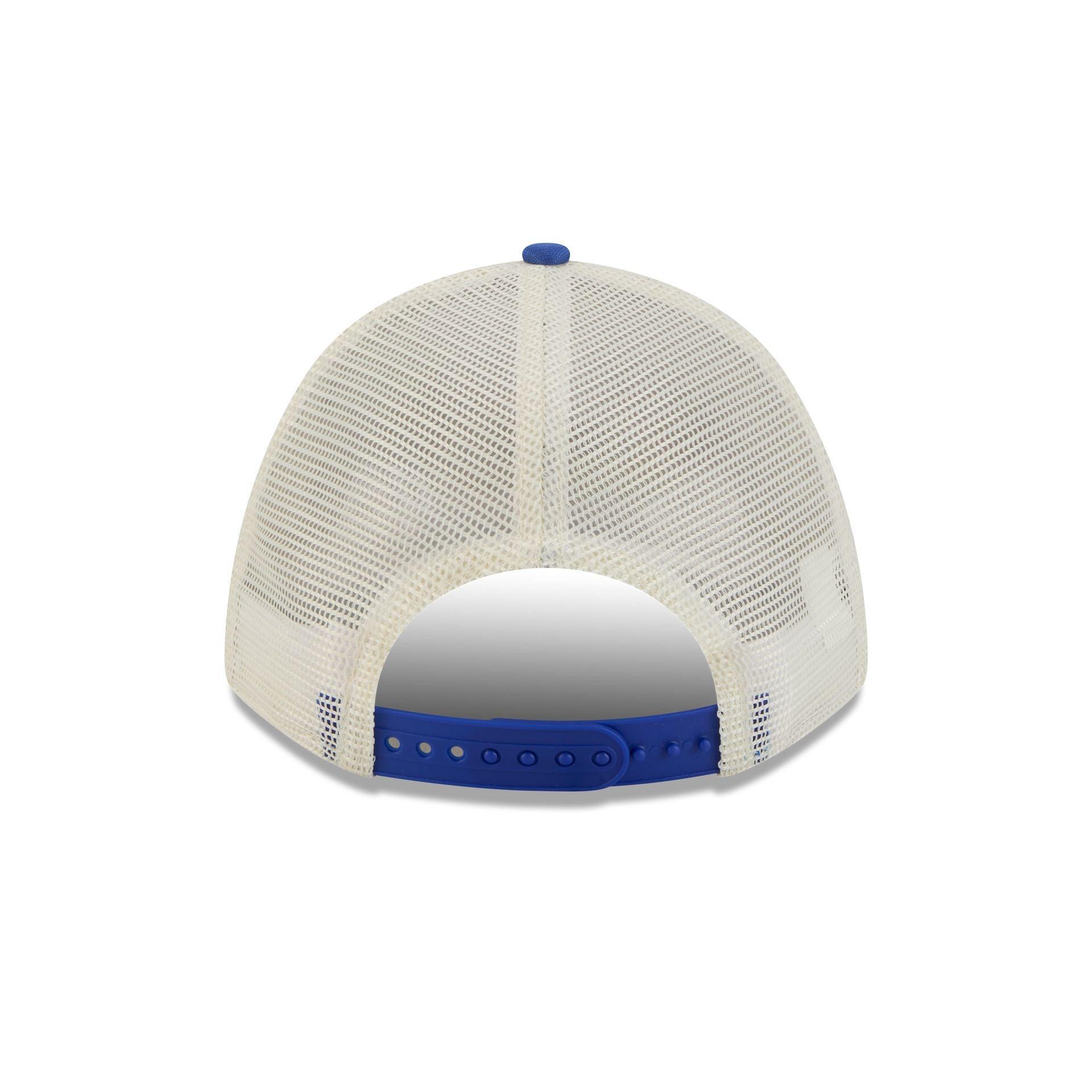 New York Knicks Chrome Arch 9FORTY M-Crown A-Frame Trucker Hat Male Product Image