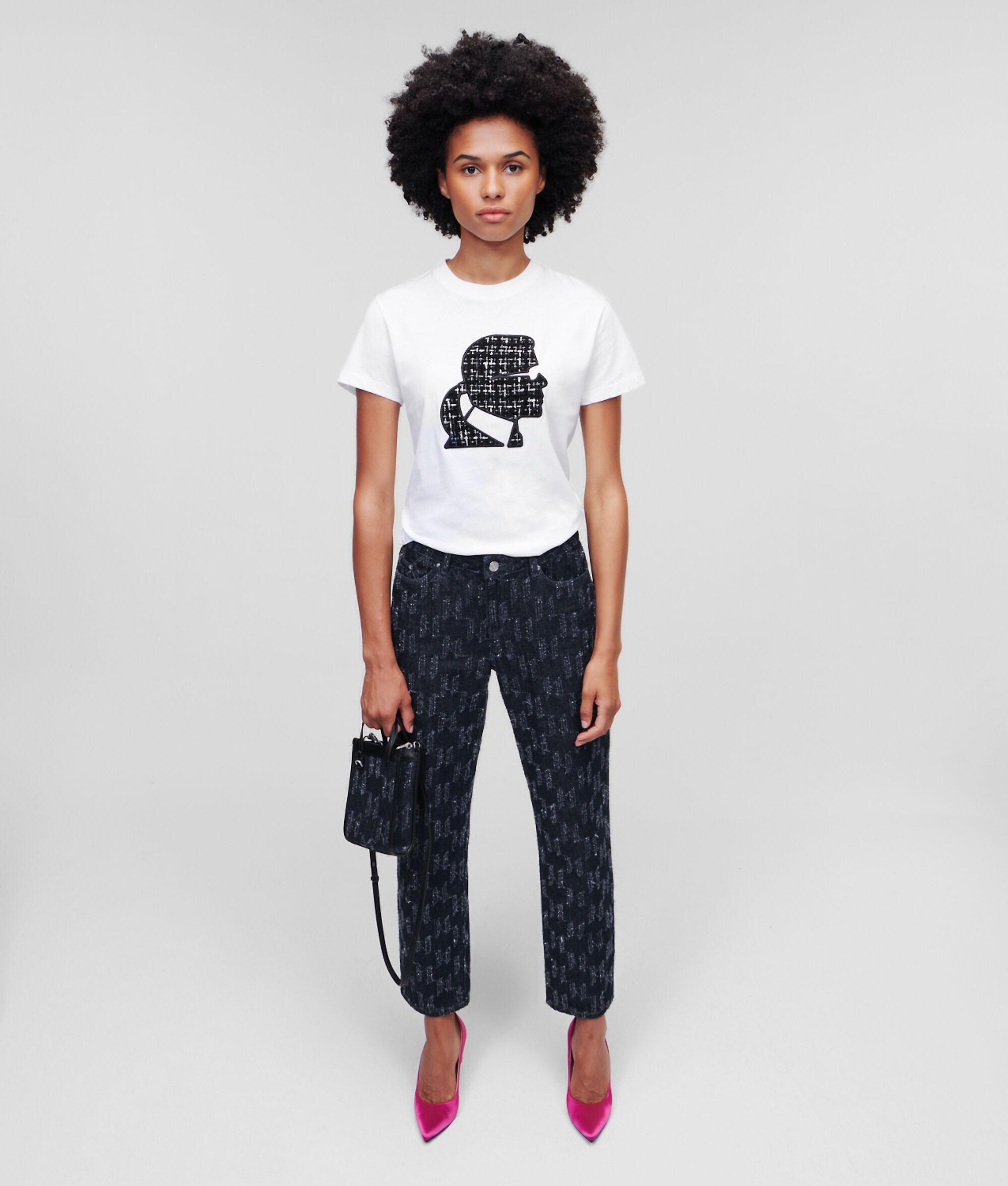 PUNCHED MONOGRAM GIRLFRIEND JEANS Product Image