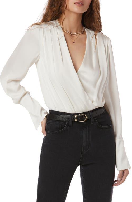 Womens Date Long-Sleeve Satin Bodysuit Product Image