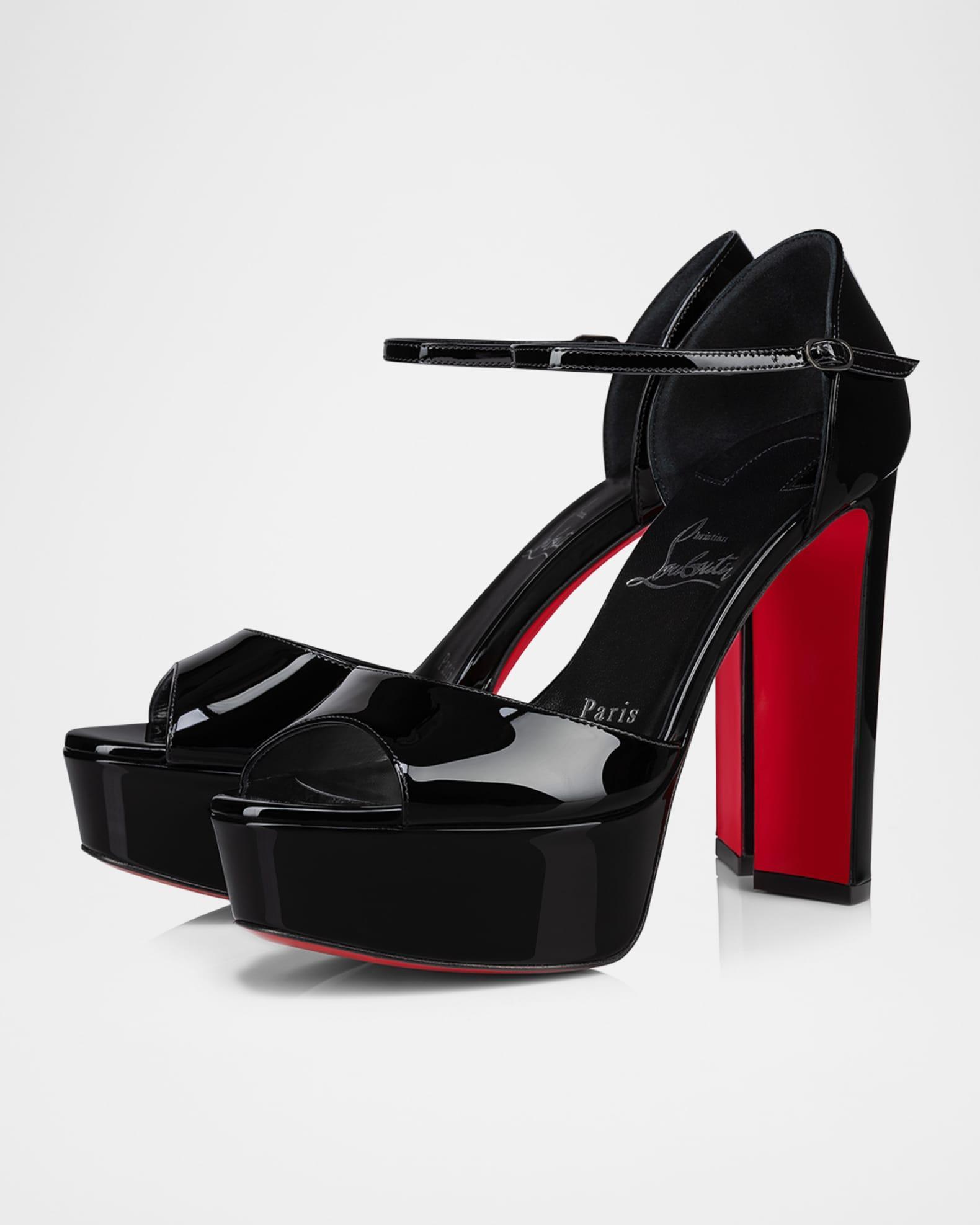 Sandaloo Patent Red Sole Platform Sandals Product Image