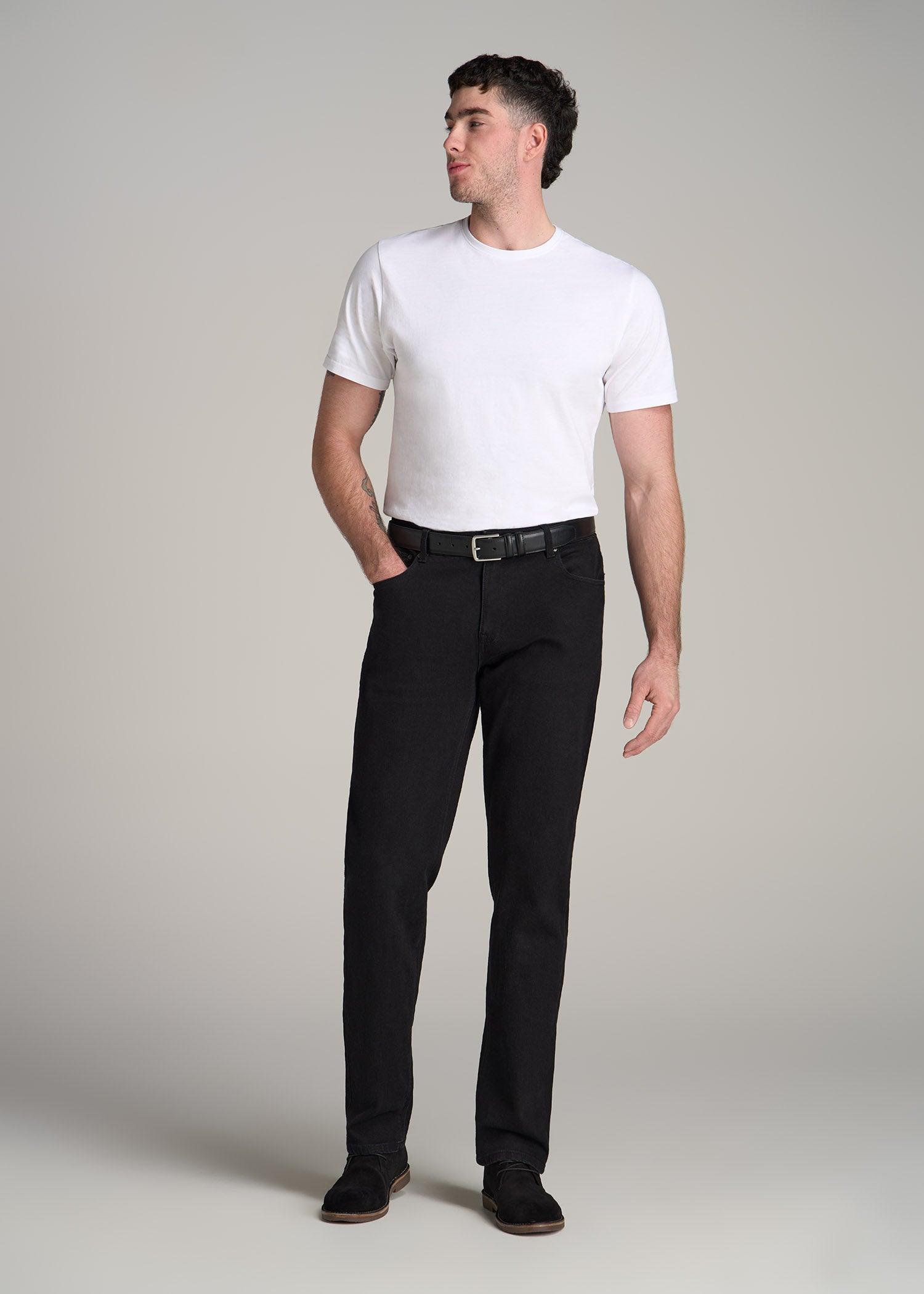 J1 STRAIGHT LEG Jeans for Tall Men in Black Product Image