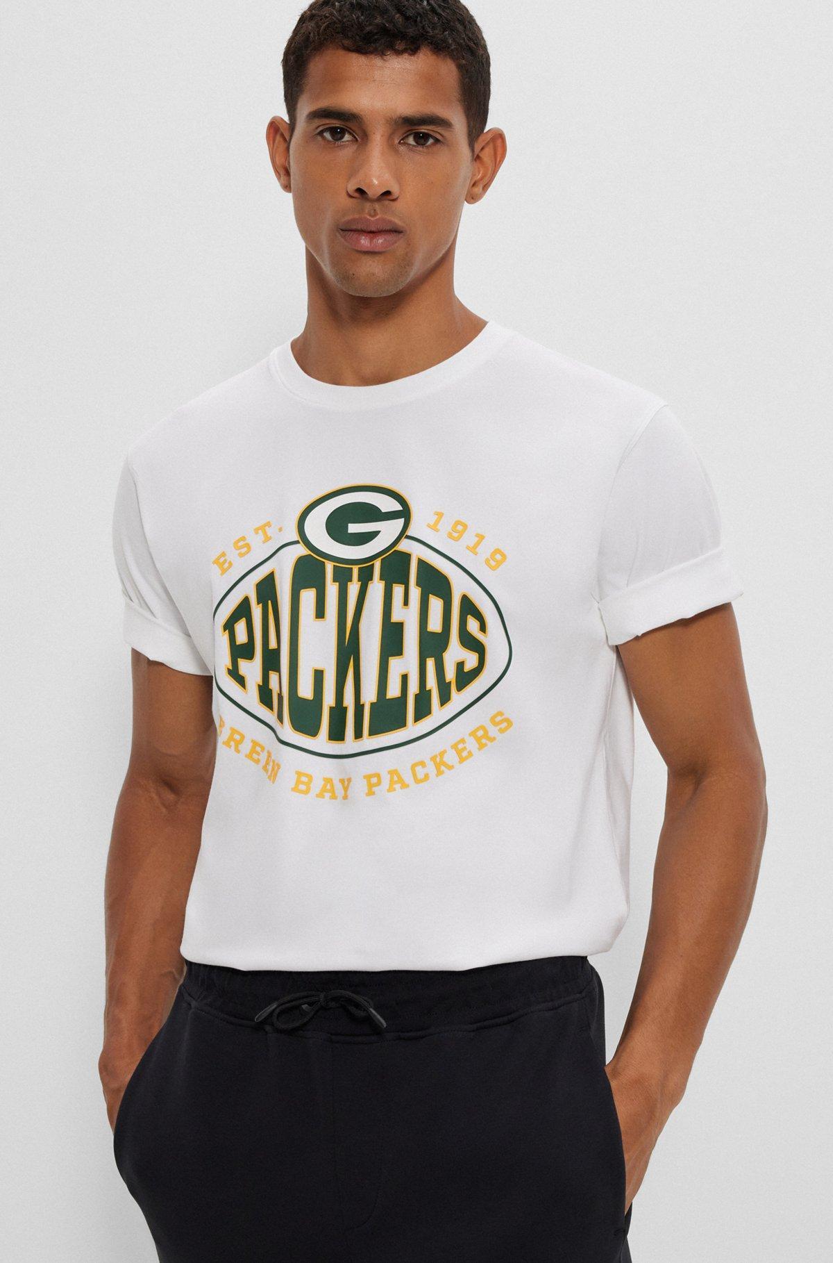  BOSS x NFL stretch-cotton T-shirt with collaborative branding Product Image