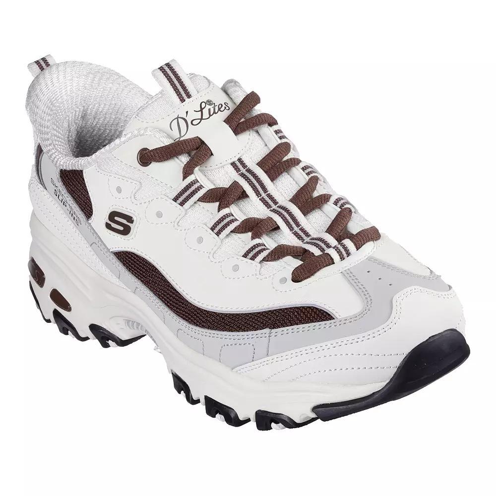 Skechers Hands Free Slip-ins® D'Lites Women's Sneakers, Size: 8.5, Off White Brown Product Image