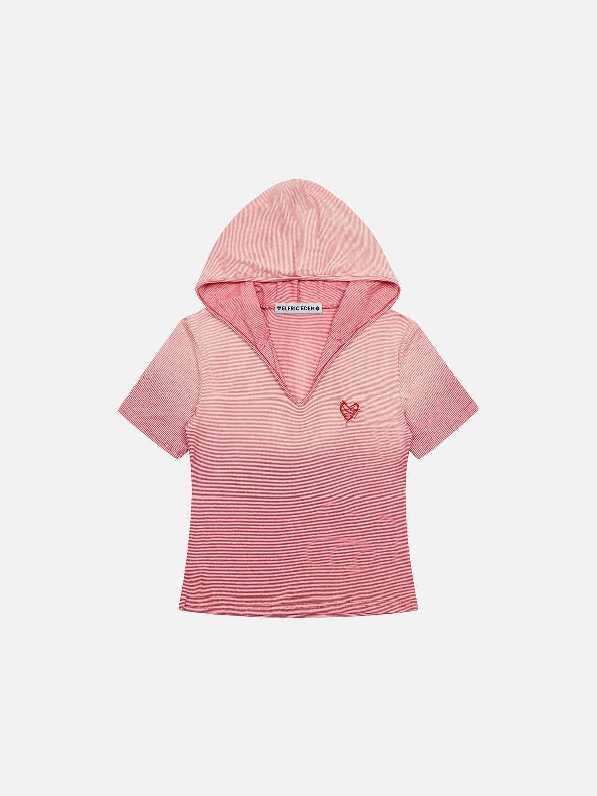 Aelfric Eden Gradient Washed Hooded Tee Female Product Image