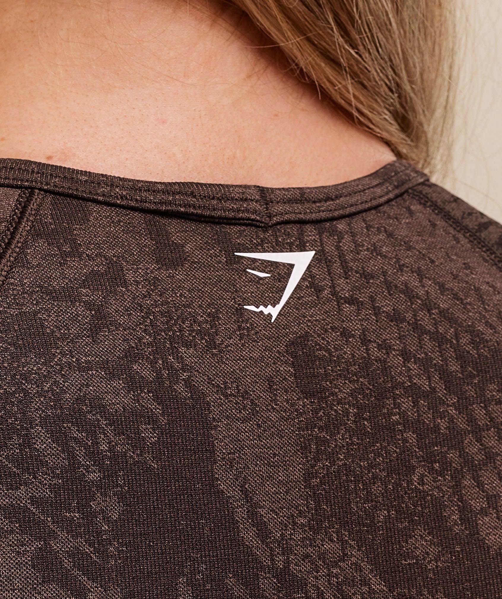 Gymshark Adapt X Whitney Animal Seamless Crop Top - Brown Female Product Image