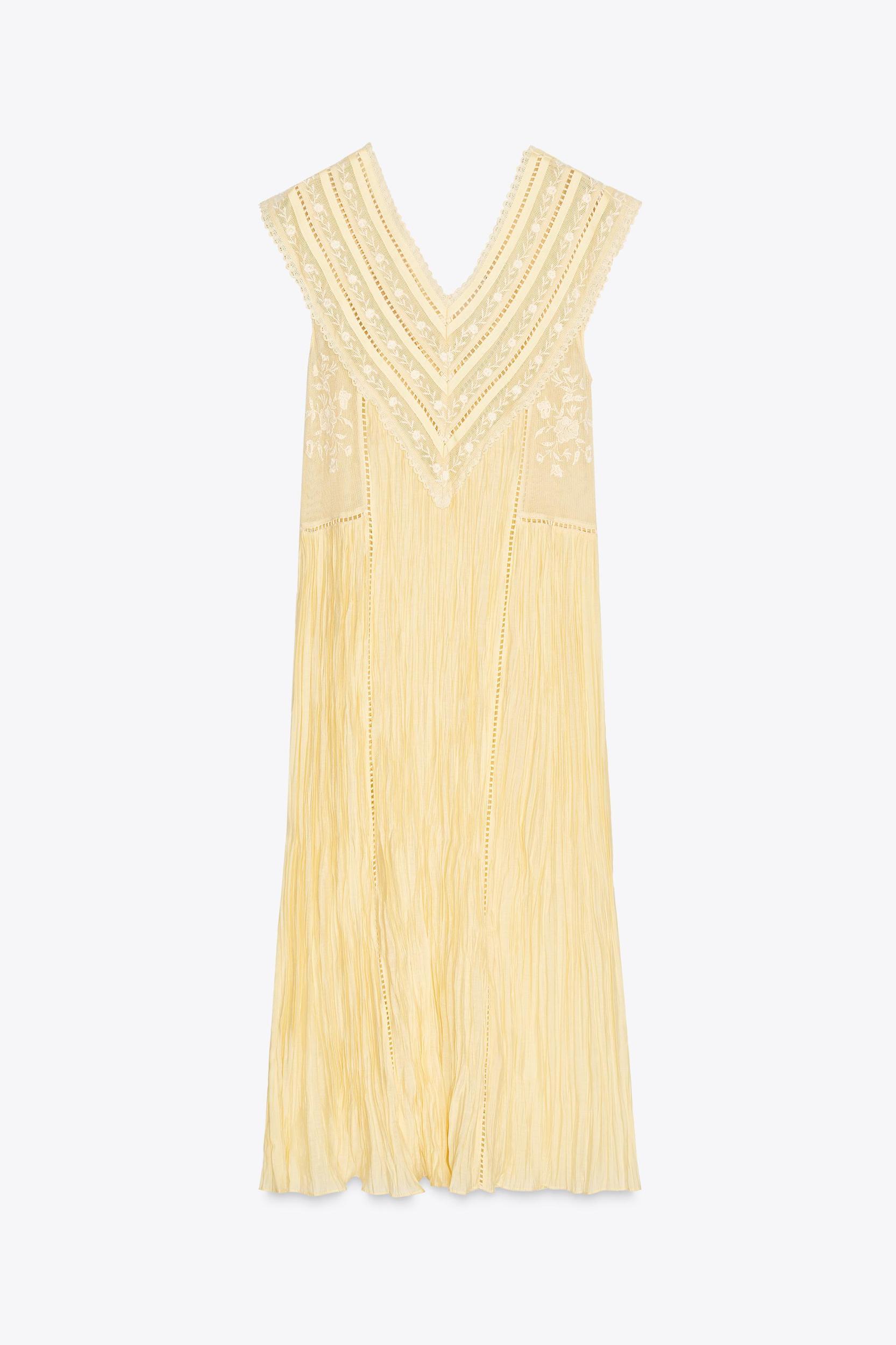ZW COLLECTION EMBROIDERED PLEATED DRESS Product Image