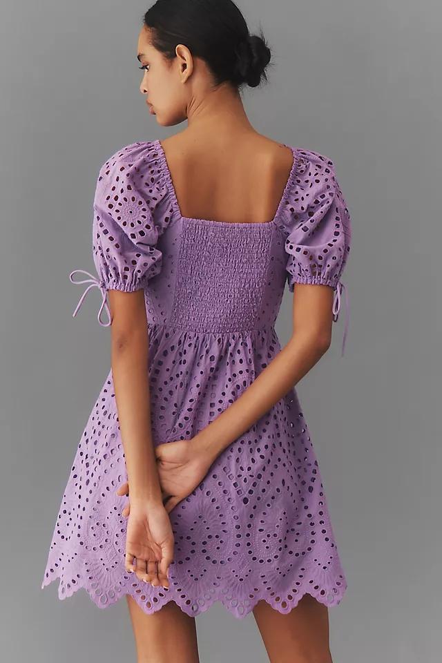 English Factory Short-Sleeve Scallop Mini Dress Product Image