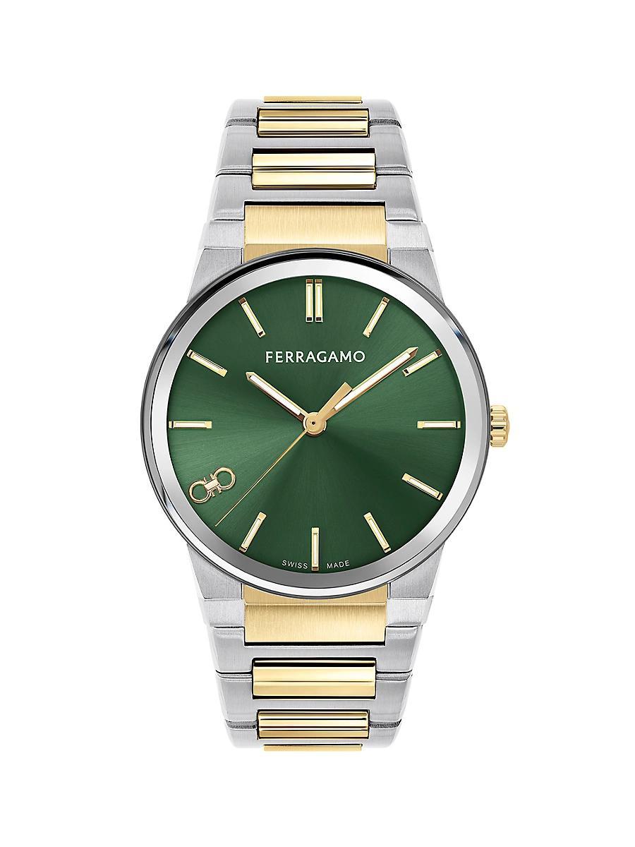 Mens Infinity Sapphire Two-Tone Bracelet Watch, 41mm Product Image