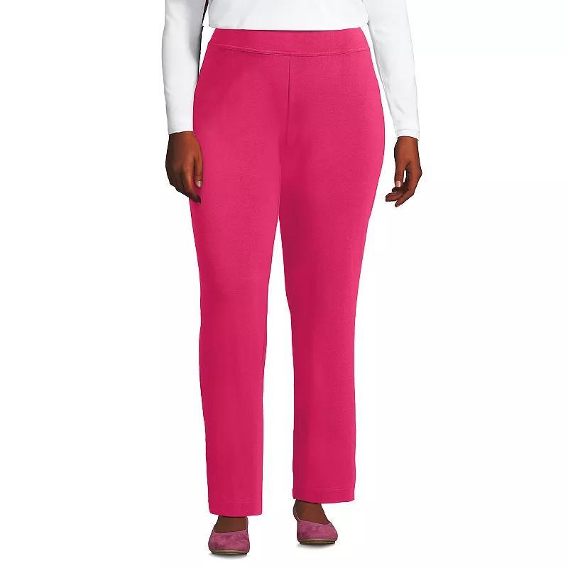 Plus Size Lands' End Starfish Pull-On Straight-Leg Pants, Women's, Size: 1XL, Dark Caramel Product Image