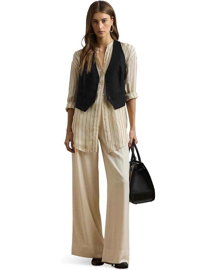 Lace-trim Jersey Flutter-sleeve Tee Product Image