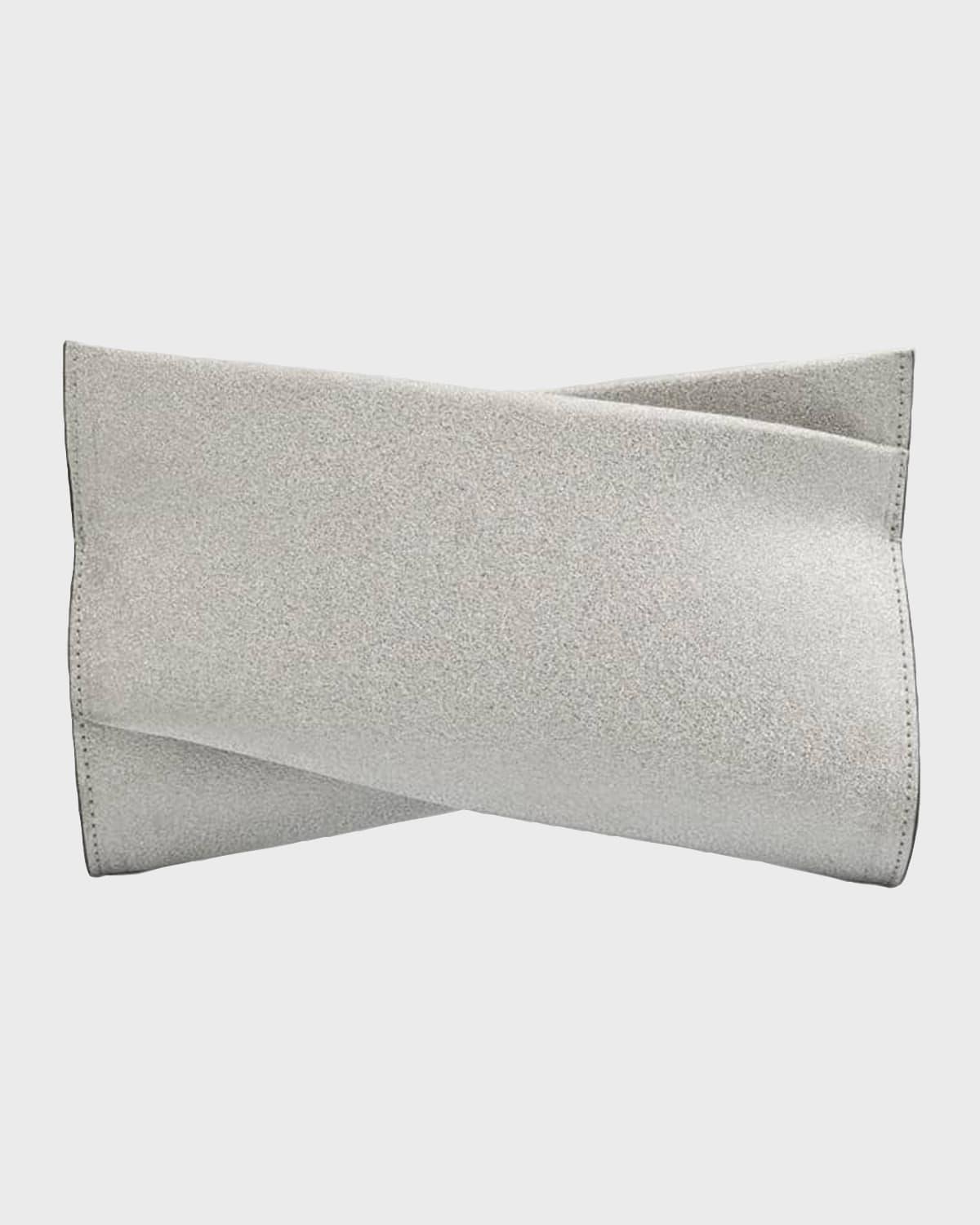 Loubitwist Small Clutch in Glittered Leather Product Image