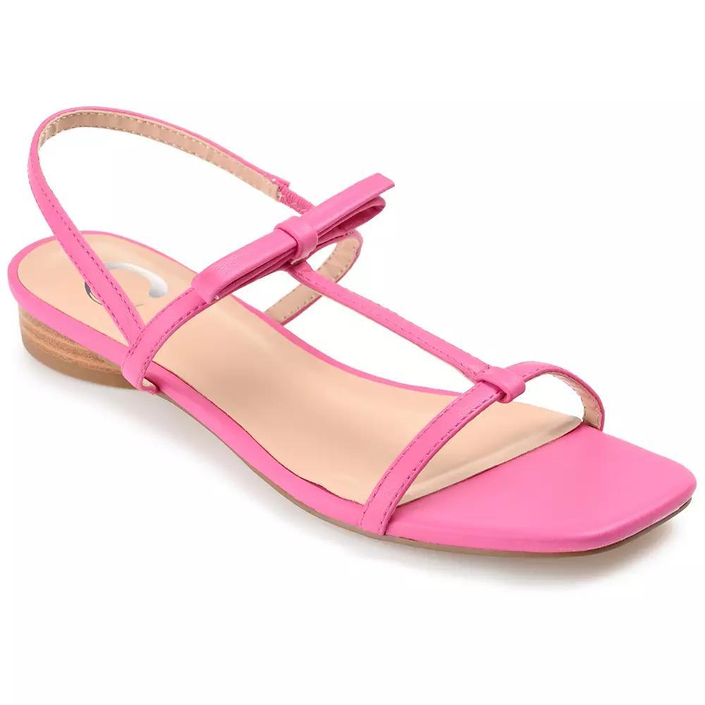 Journee Zaidda Women's T-Strap Sandals, Size: 6, Pink Product Image