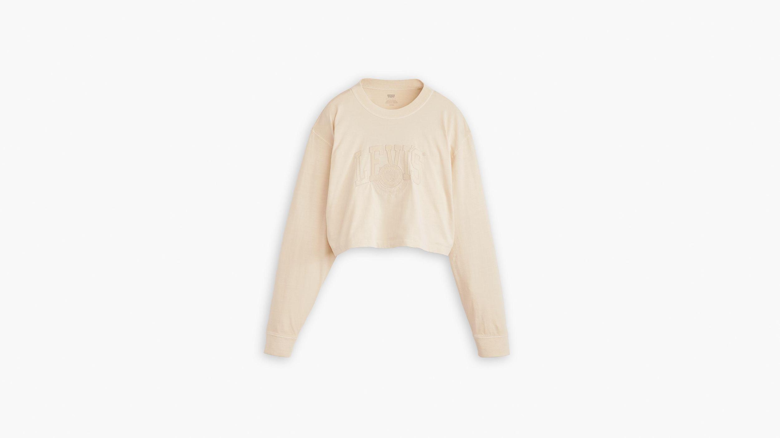 Cropped Long Sleeve Football T-Shirt Product Image