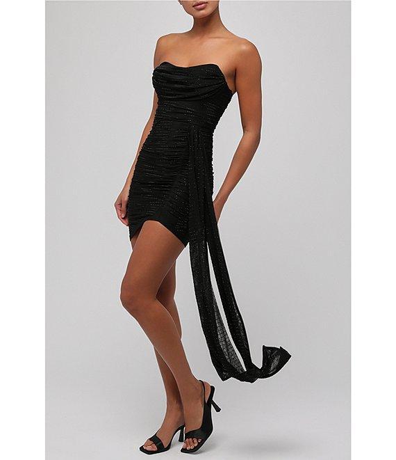 Lulus Strapless Rhinestone Bodycon Mini Dress Product Image
