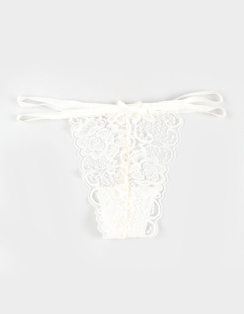 FULL TILT Double Side Strap Lace Thong - RED Product Image