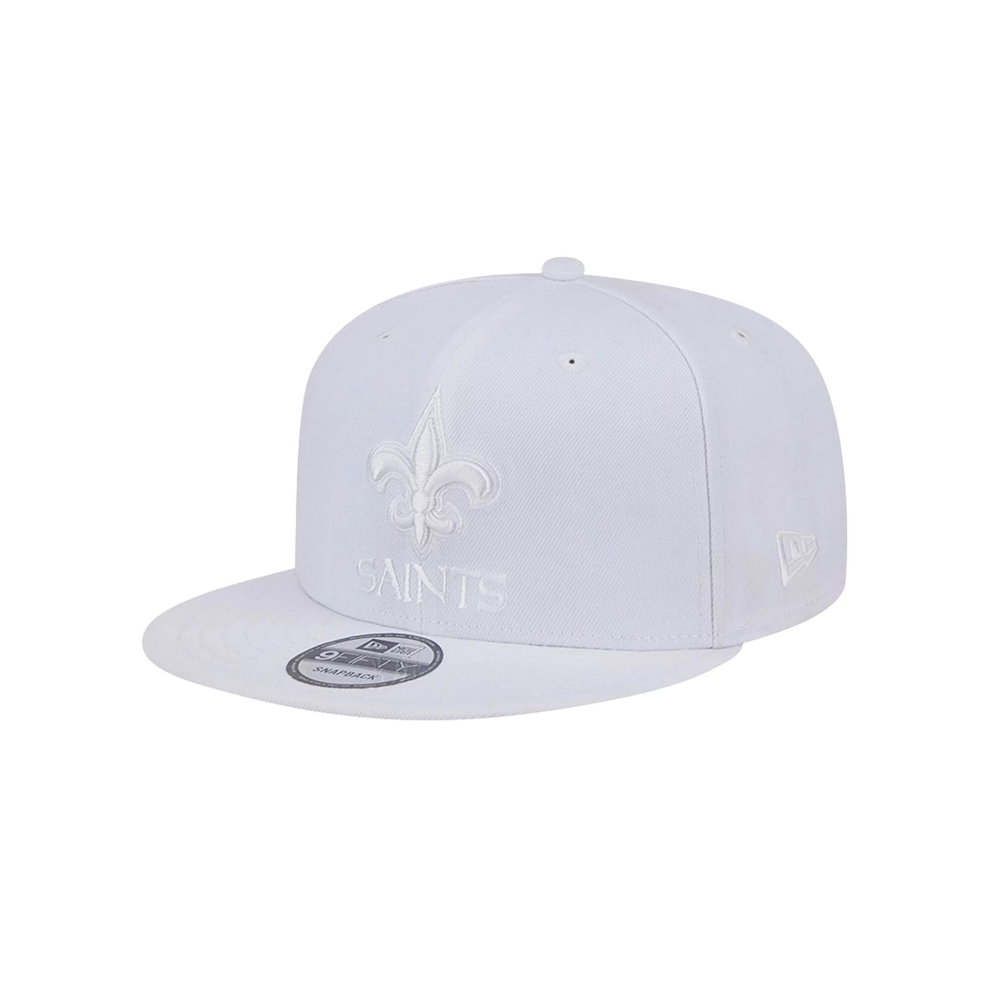 Men's New Era New Orleans Saints Main White on White 9FIFTY Snapback Hat Product Image