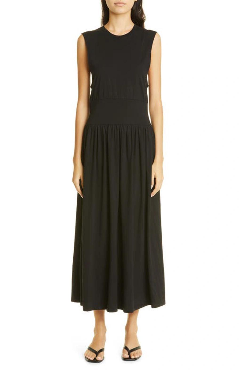 Womens Sleeveless Cotton Midi-Dress Product Image