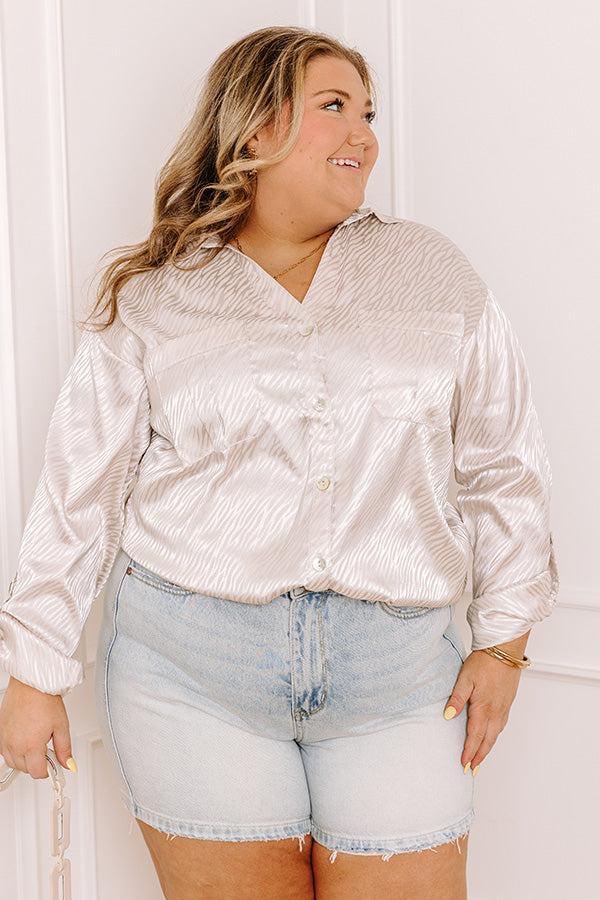 Rise To The Top Button Up Top Curves Product Image