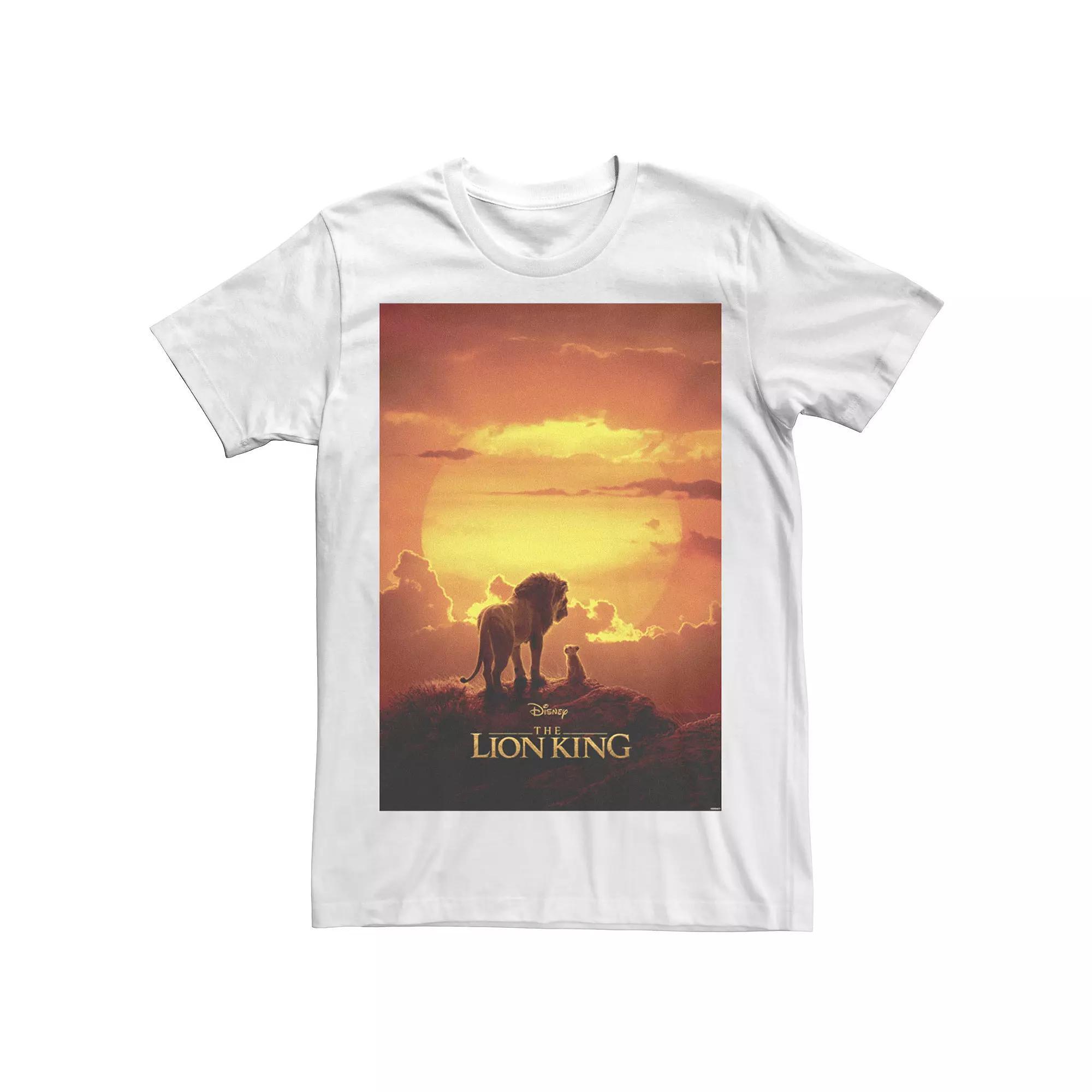Disney's The Lion King Pride Rock Live Action Movie Poster Men's Tee, Size: 3XL, White Product Image