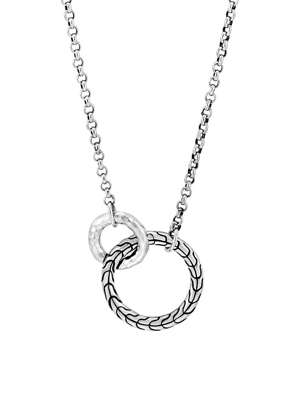 John Hardy Sterling Silver Classic Chain Interlocking Circle Station Necklace, 18 Product Image