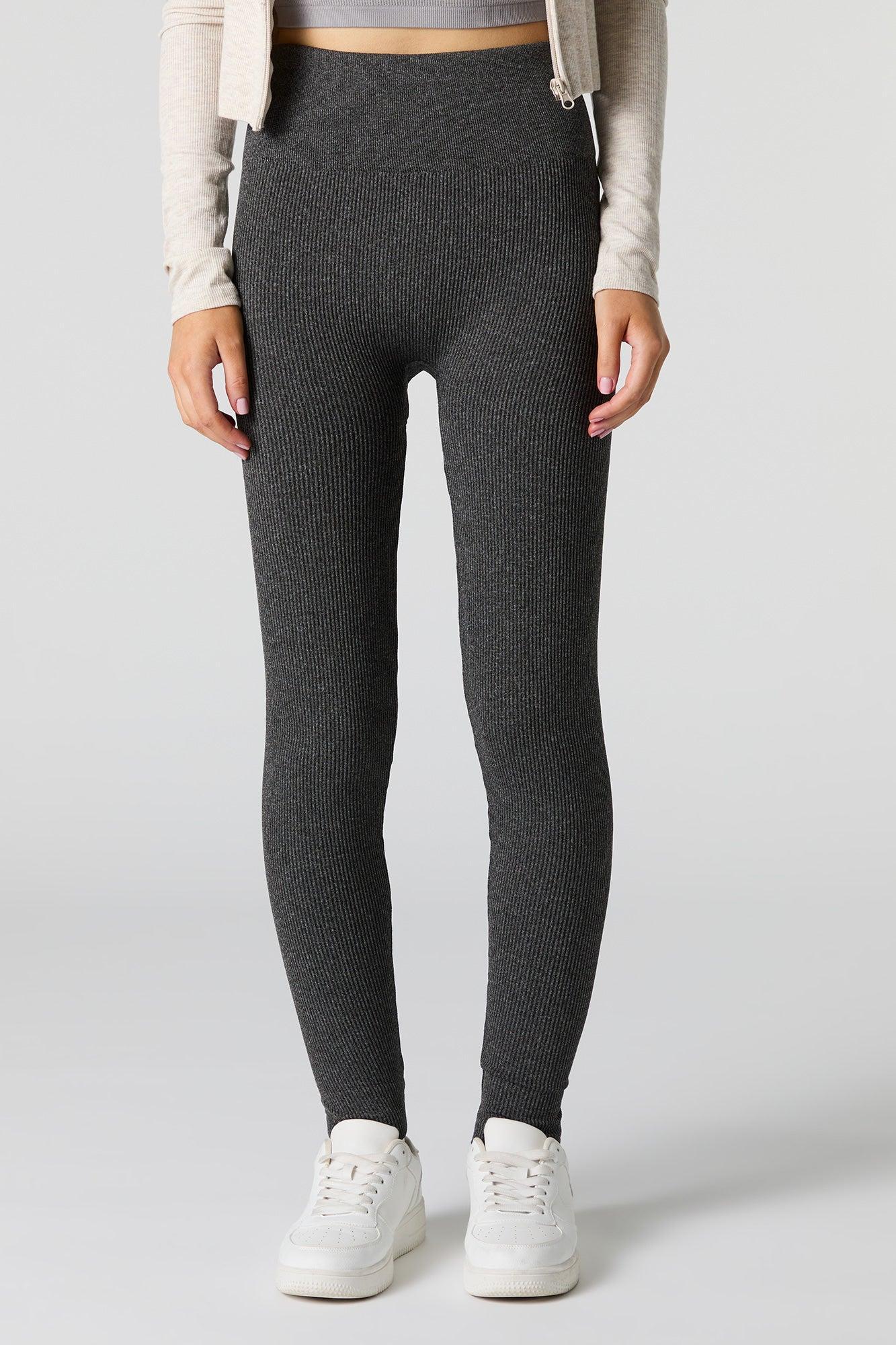 High Rise Seamless Ribbed Legging Female Product Image
