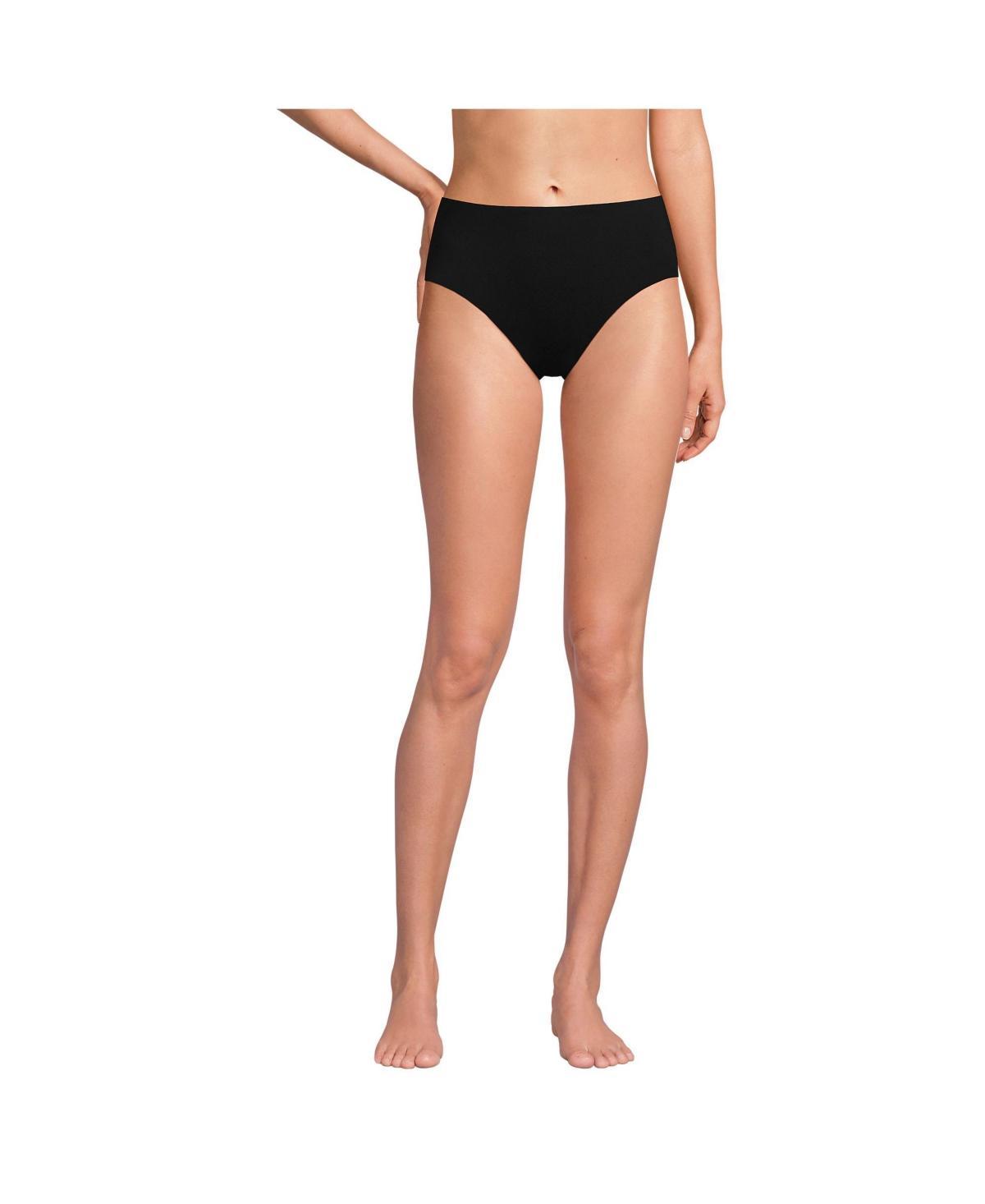 Women's Lands' End Mid Rise Bikini Swim Bottoms, Size: 12, Deep  Blue Product Image