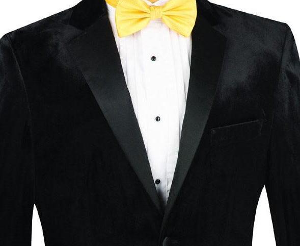 Men's Slim Fit Velvet Tuxedo 2 Piece in Black Male Product Image