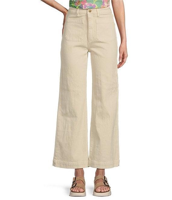 Daze Pleaser High Rise Wide Ankle Length Dark Denim Jeans Product Image