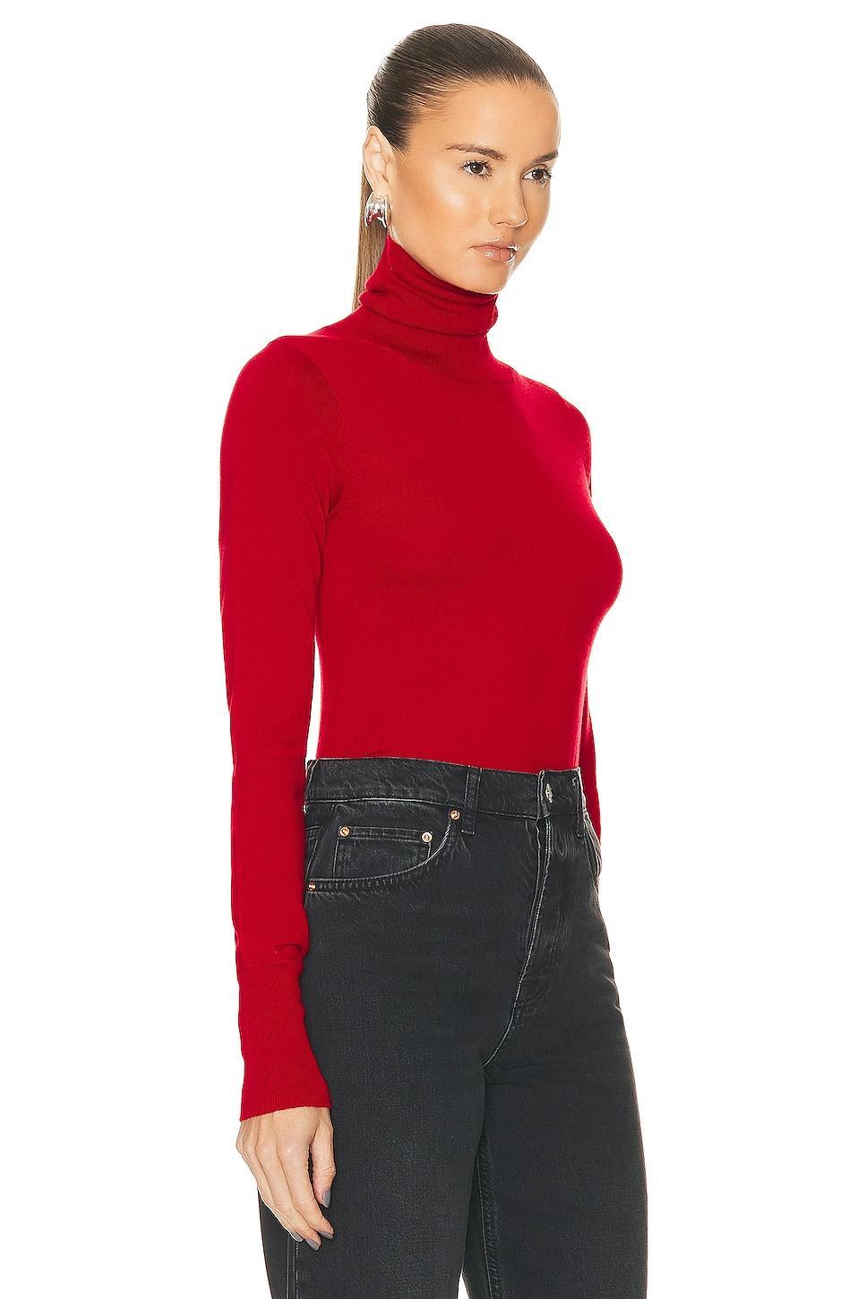 GRLFRND Merino Wool Turtleneck Sweater in Black. Size M, S, XS. Product Image