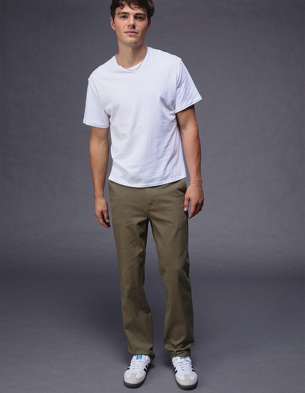 RSQ Mens Slim Straight Chino Pants - ARMY Product Image