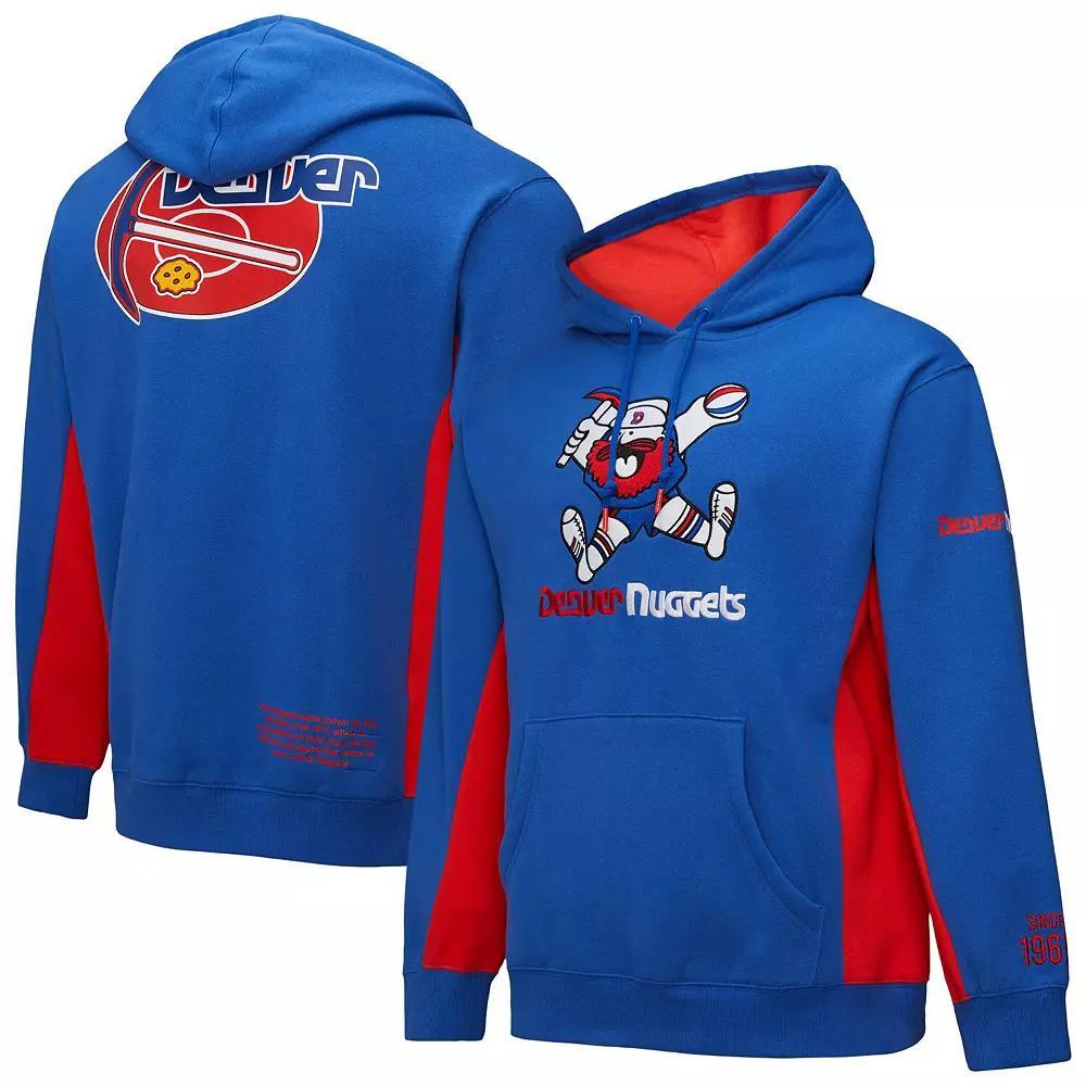 Men's Mitchell & Ness Royal Denver Nuggets Hardwood Classics Team Origins Fleece Pullover Hoodie, Size: Large, Nug Blue Product Image