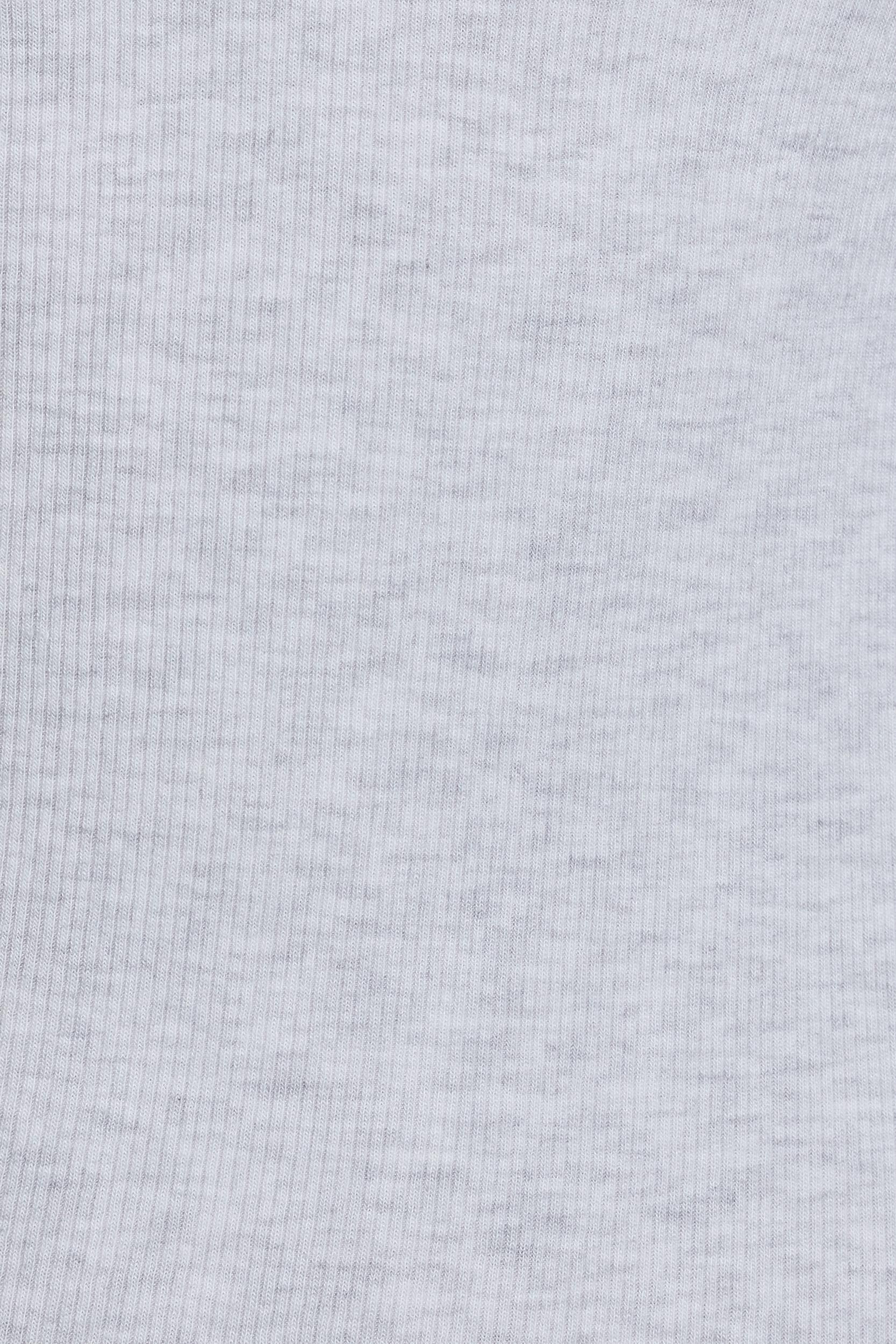 Ribbed Deep V Neck Long Sleeve Top Product Image